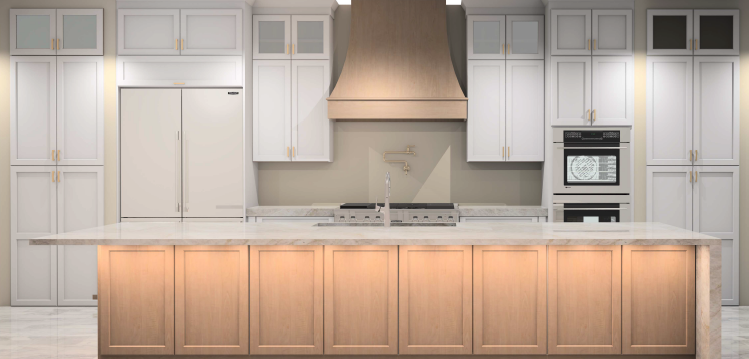 Beautiful 3D Rendering of Kitchen Design